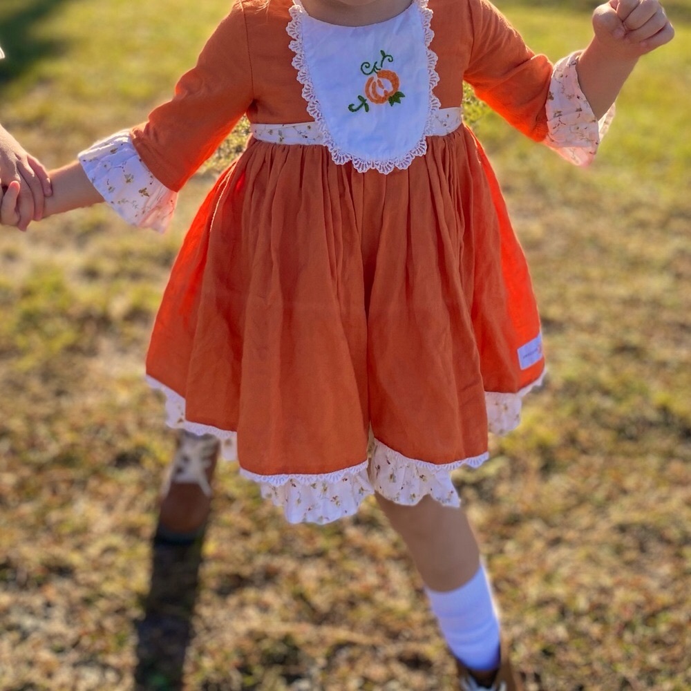 Smocked sweets pumpkin dress